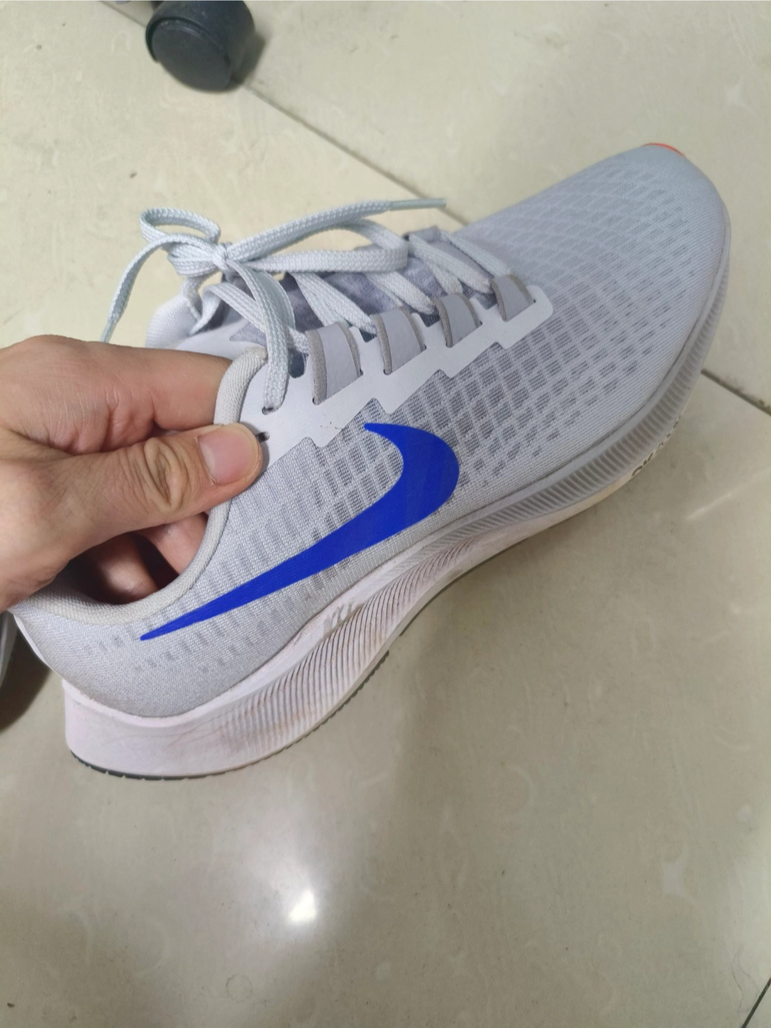 Nike AIR ZOOM PEGASUS 37 Grey Blue Red Mandarin Duck review Patrick
