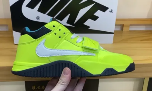 Travis Scott x Jordan Cut The Check Nice Kicks Fluorescent Green review 