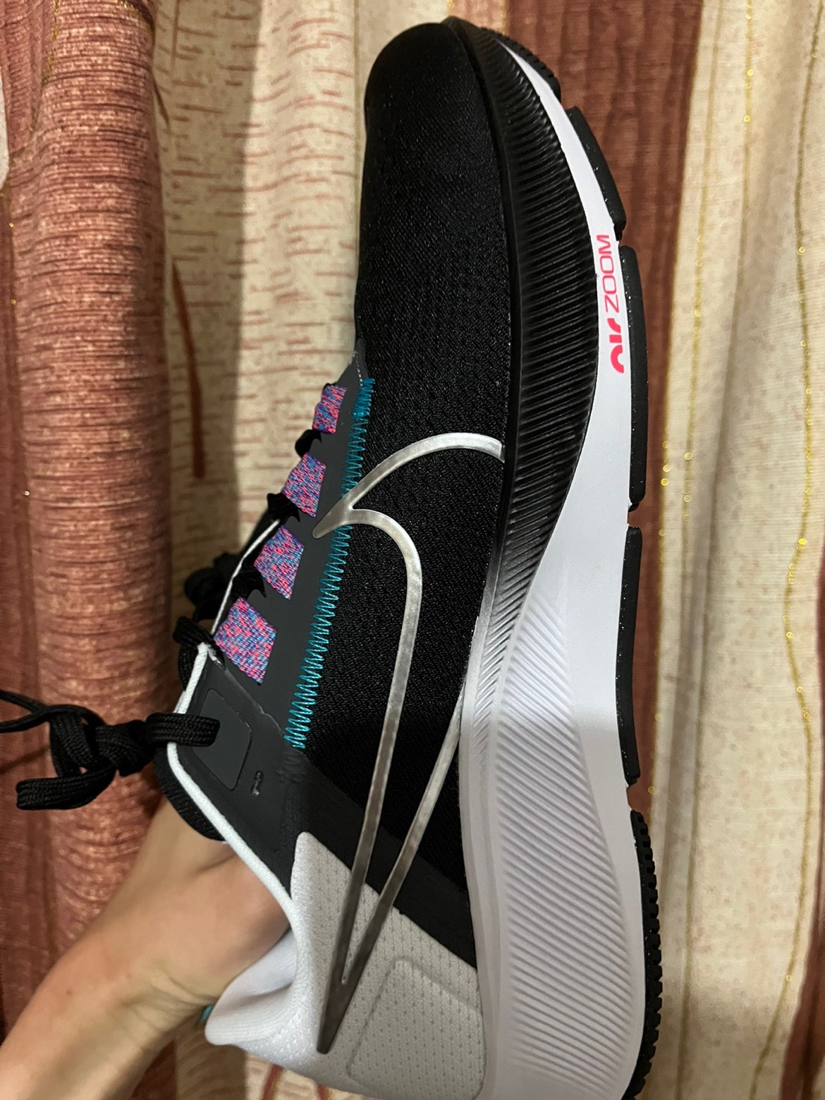 Nike AIR ZOOM PEGASUS 38 Black And White Blue review Amanda