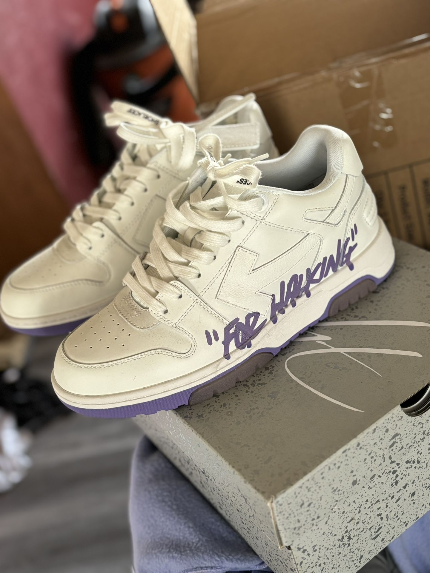 OFF-WHITE Out Of White Purple Printing review Aqua_bae