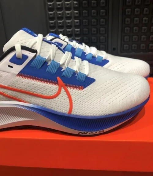 Nike AIR ZOOM PEGASUS 38 White Blue Orange review 
