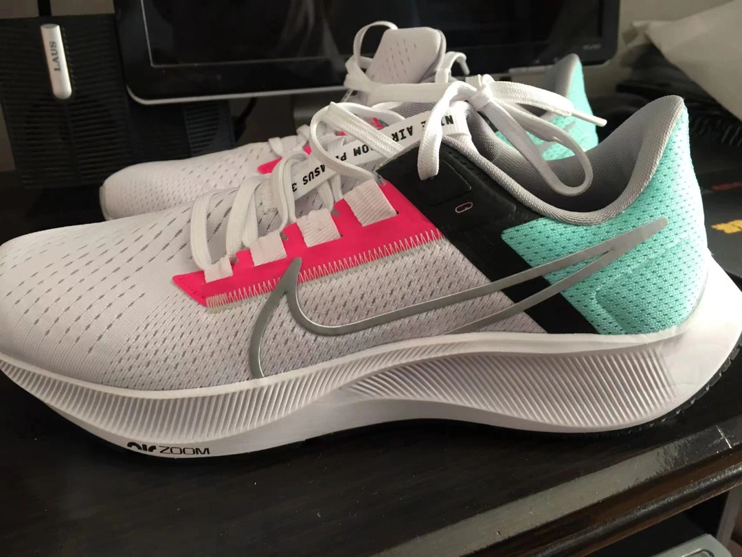 Nike AIR ZOOM PEGASUS 38 White Pink Green review Lily