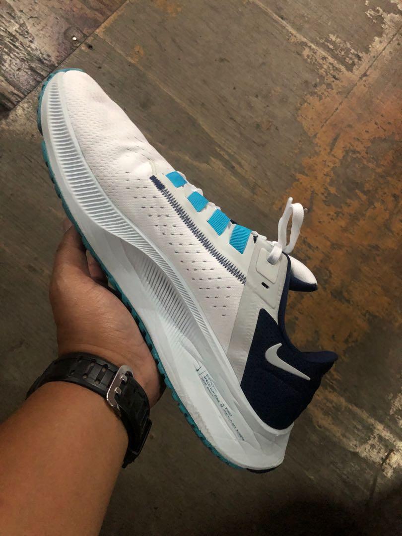 Nike AIR ZOOM PEGASUS 38 White Blue Tail review Sara 04