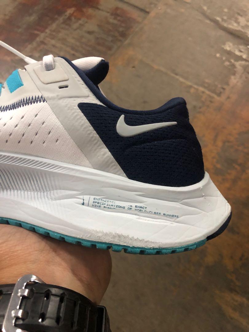 Nike AIR ZOOM PEGASUS 38 White Blue Tail review Sara 06