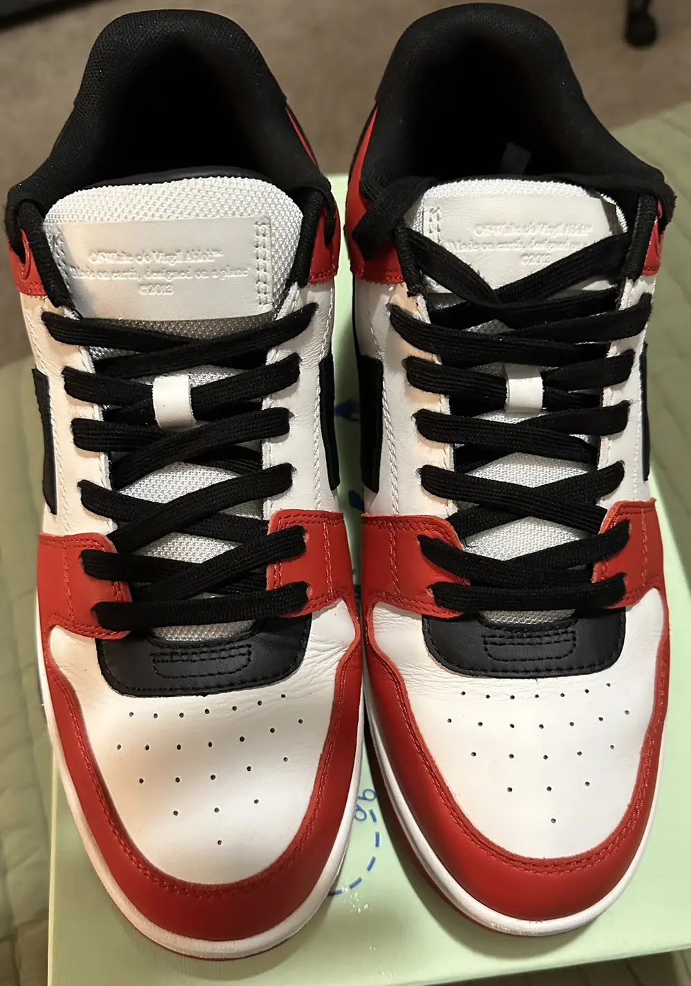 OFF-WHITE Out Of Office White, red, and Black review Big E 02