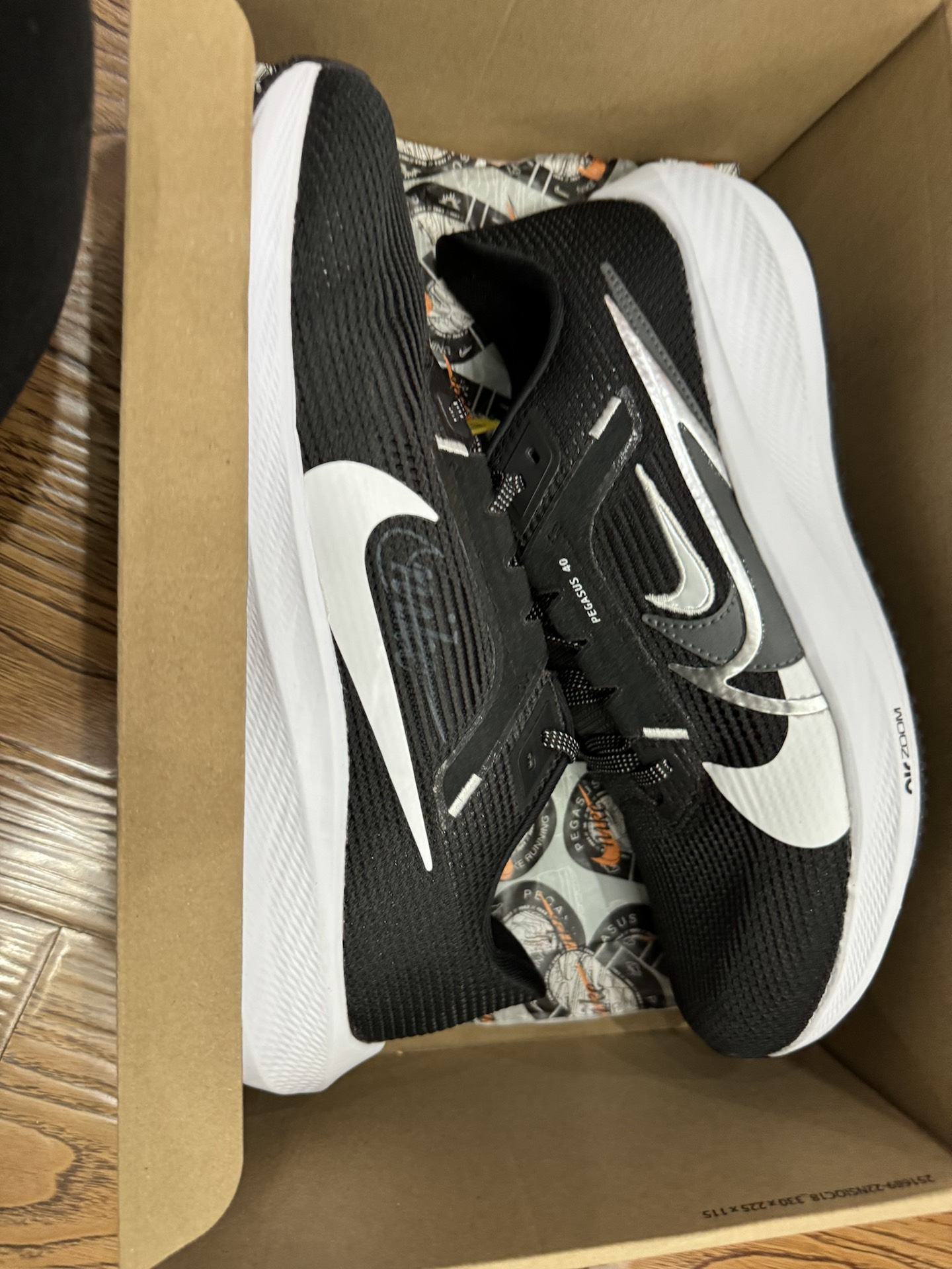 Nike Air Zoom Pegasus 40 Black and White Three Hooks review Casey 01