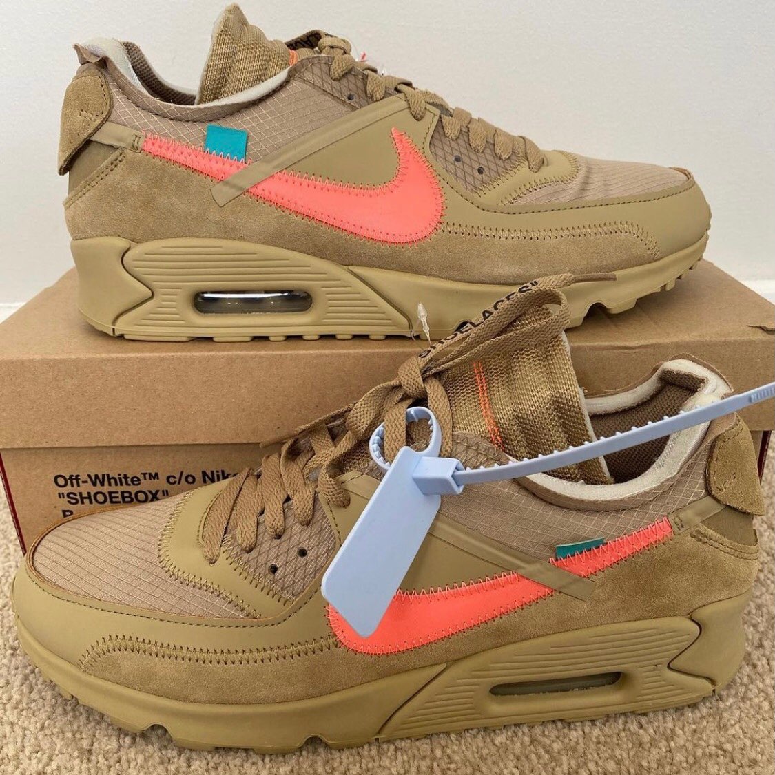 Off-White x Nike Air Max 90 “Desert Ore” review Alex 02