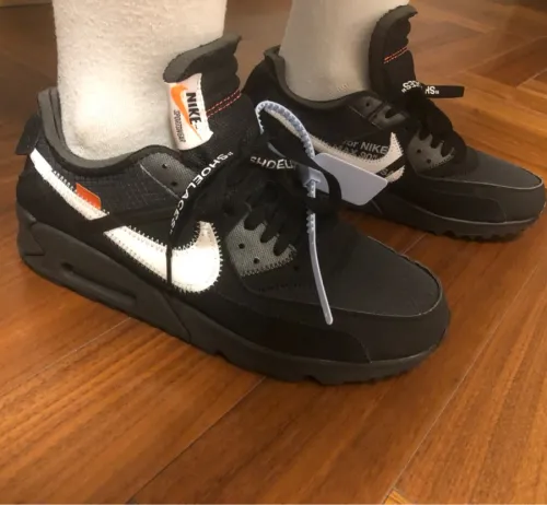 Off-White x Nike Air Max 90 All Black review 