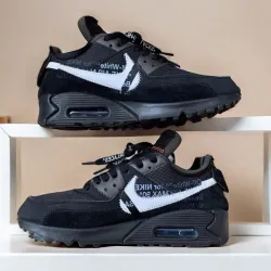 Off-White x Nike Air Max 90 All Black review Drew