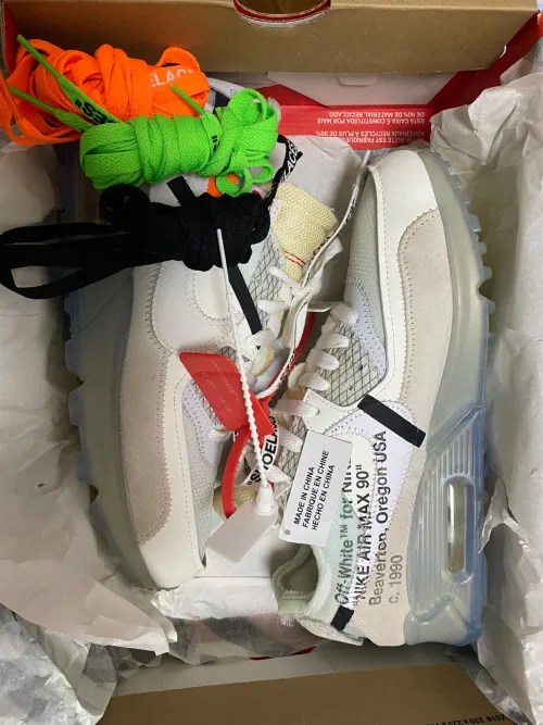 Off-White x Nike Air Max 90 All White review 