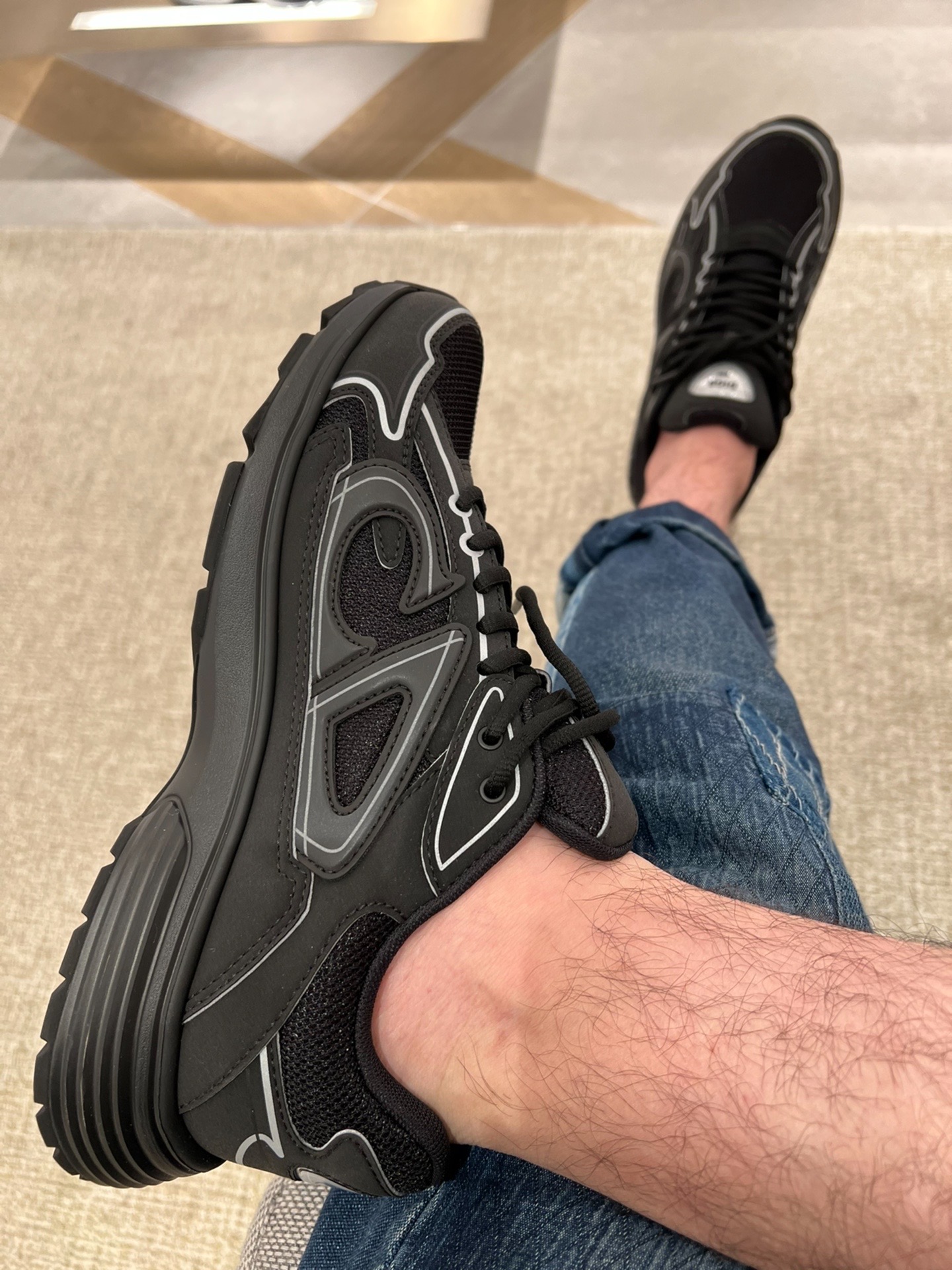 Dior Light Grey 'B30' Sneakers New Reflective review 0