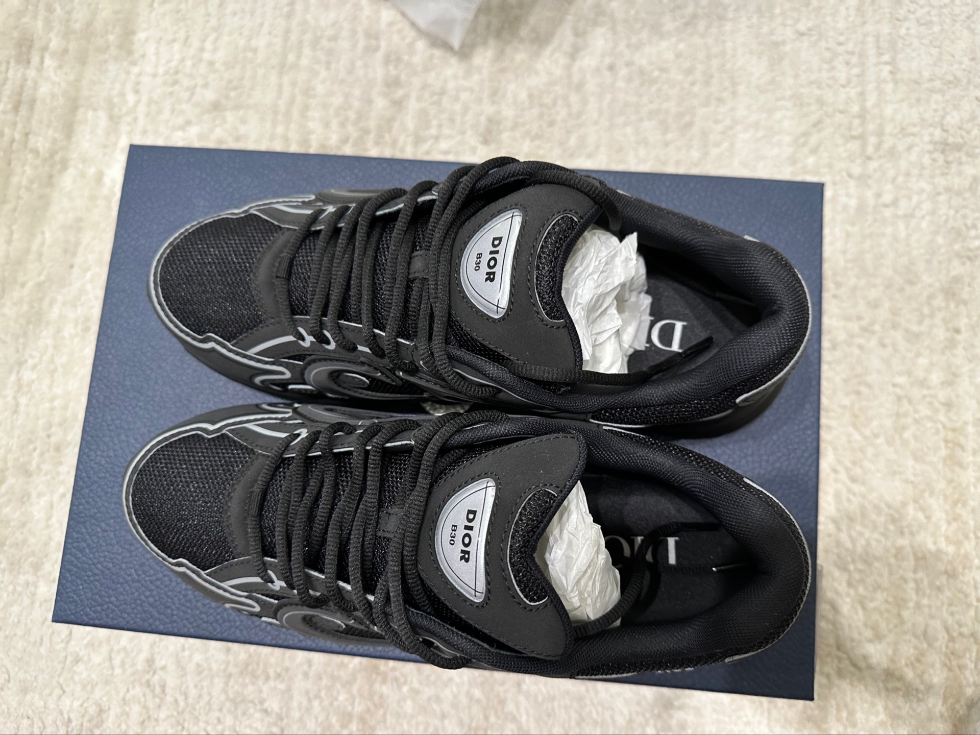 Dior Light Grey 'B30' Sneakers New Reflective review 0
