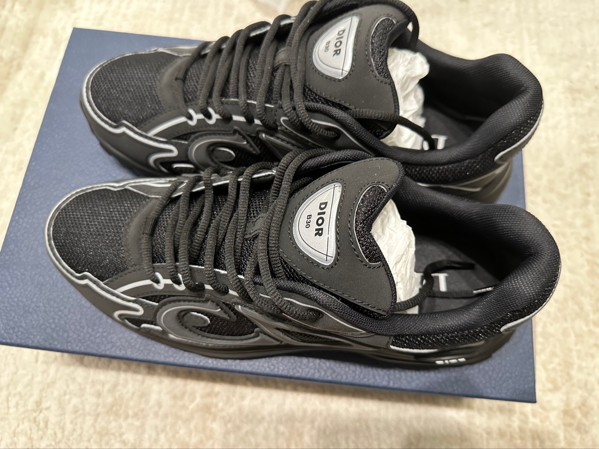 Dior Light Grey 'B30' Sneakers New Reflective review 2