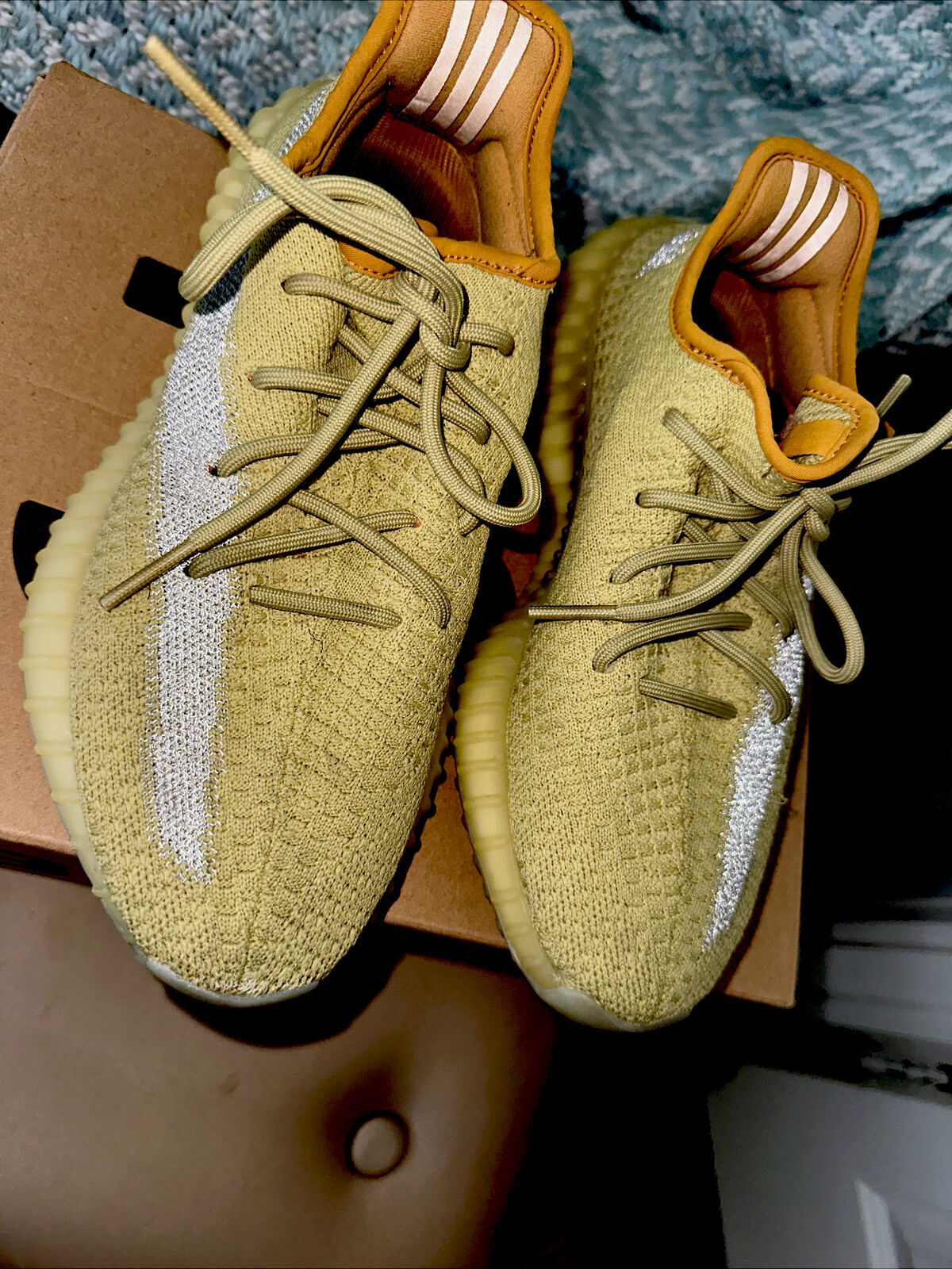 AH Adidas Yeezy Boost 350 V2 “Marsh”Real Boost review Mommas 01