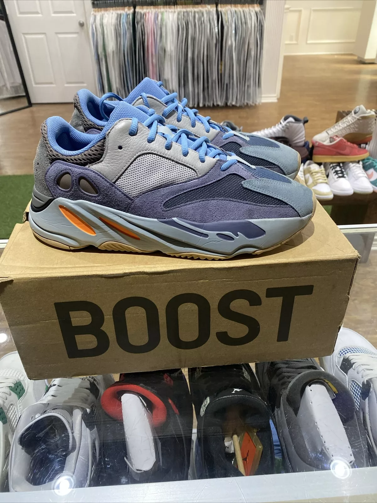 OG Adidas Yeezy Boost 700 Carbon Blue Real Boost review Kel Gar 02
