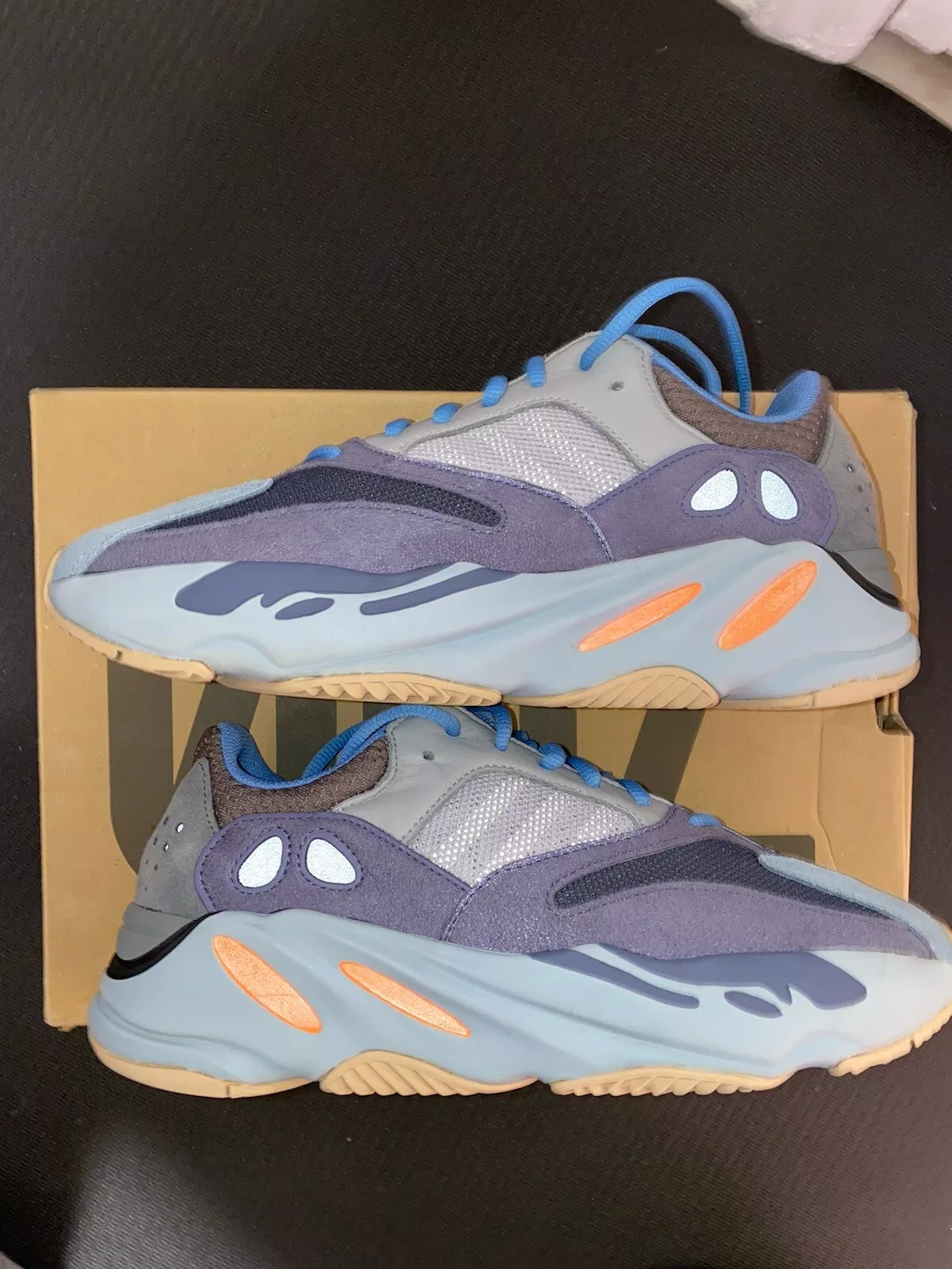 S2 Adidas Yeezy Boost 700 Carbon Blue Real Boost review Barry 02