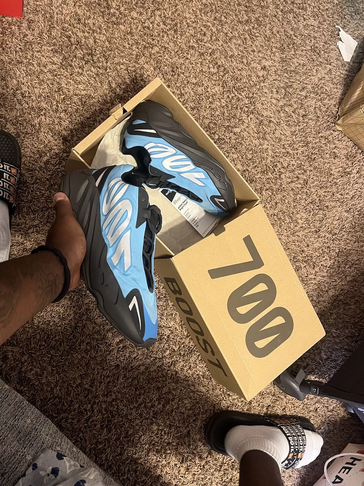 S2 Adidas Yeezy Boost 700 MNVN Bright Cyan review Theresia Dowdy-Hyatt