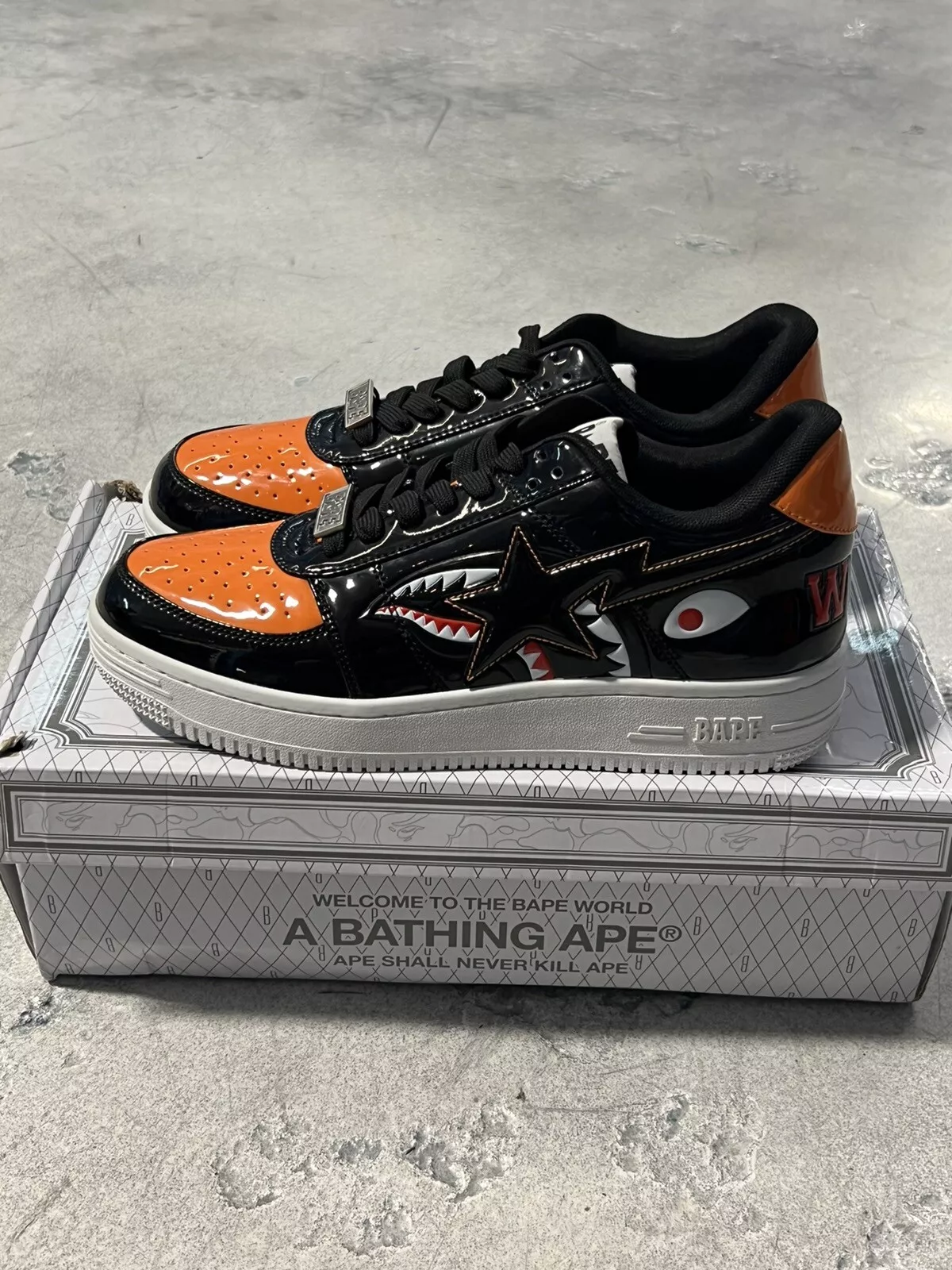 BP A Bathing Ape Bape Sta Low Orange Shark review Gregorio Hanley 01