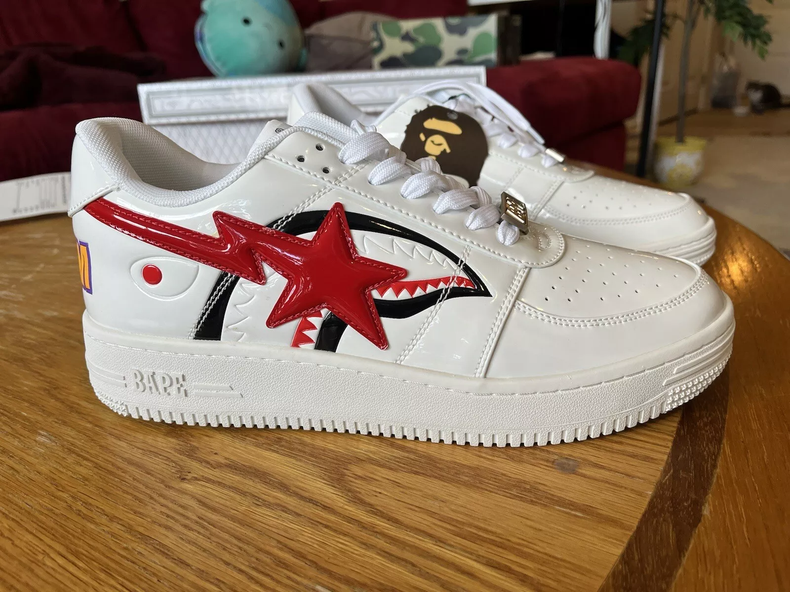 BP A Bathing Ape Bape Sta Low White Shark review Alexandra Corena.