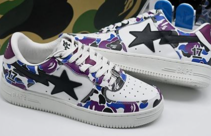 BP A Bathing Ape Bape Sta Low White Purple Color Spray review Michelle cote 01