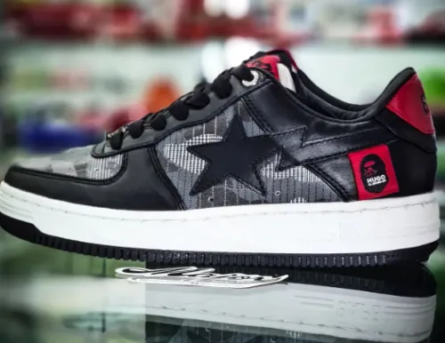 BP A Bathing Ape Bape Sta Low Black and Red Co Branding review 