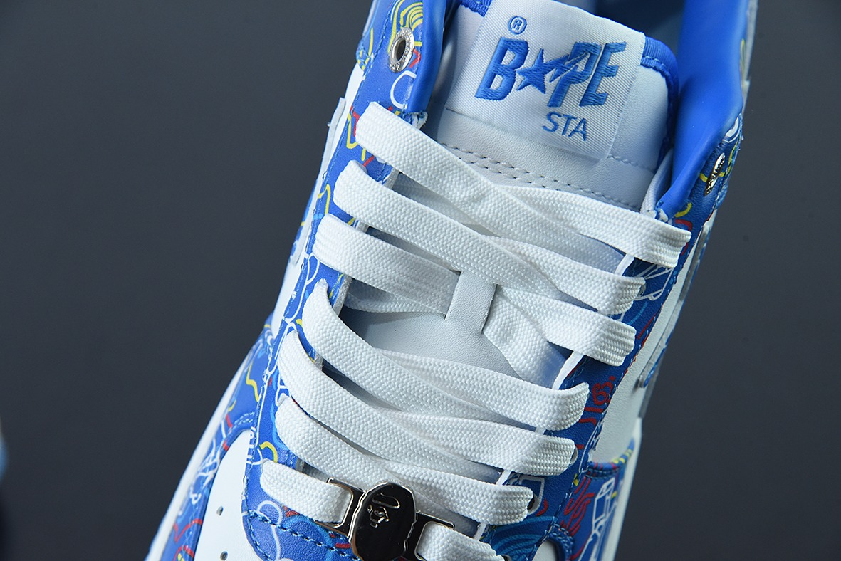 BP A Bathing Ape Bape Sta Low Black Blue Color Spray Painting review Henry C Carter 02