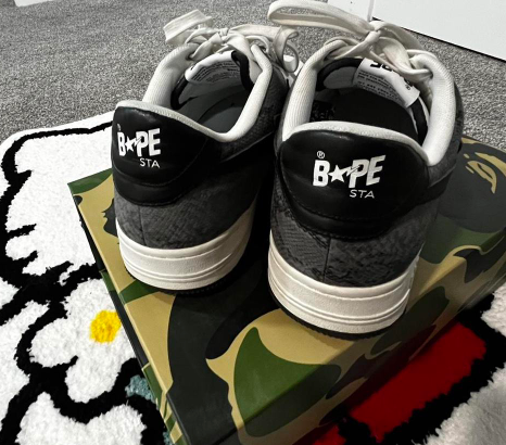 BP A Bathing Ape Bape Sta Low Black Black Snake Skin review Marissa mungroo 02