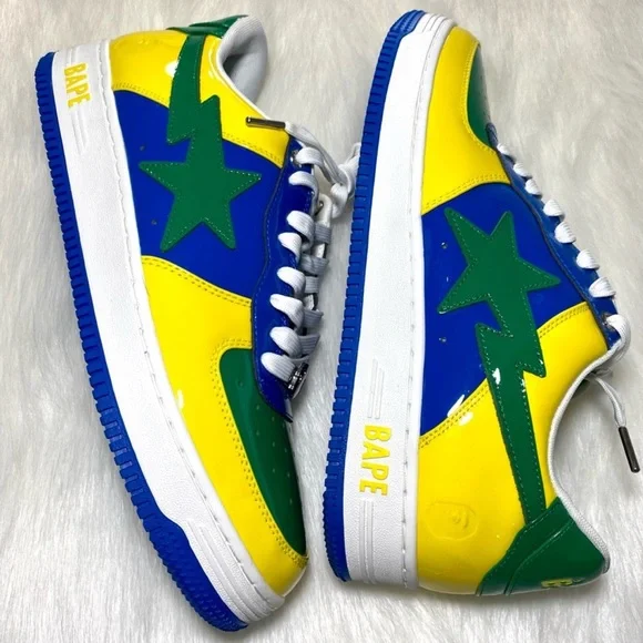 BP A Bathing Ape Bape Sta Low Black Yellow Green Orchid review Gvl 01