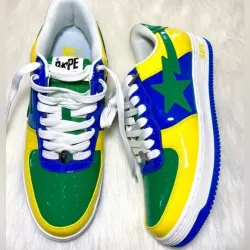 BP A Bathing Ape Bape Sta Low Black Yellow Green Orchid review Gvl 02