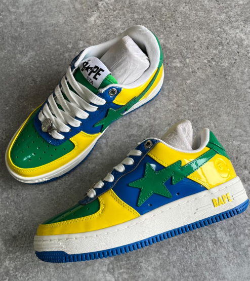 BP A Bathing Ape Bape Sta Low Black Yellow Green Orchid review Jessica Beck 01