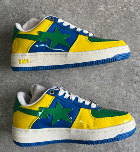 BP A Bathing Ape Bape Sta Low Black Yellow Green Orchid review Jessica Beck 02