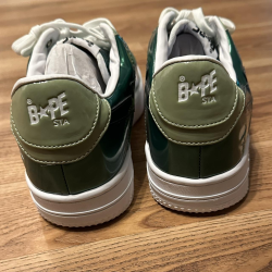 BP Bathing Ape Bape Sta Low Black Green Mirror Surface review L.L.N. 01