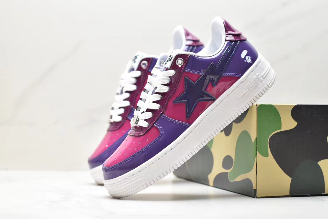 BP A Bathing Ape Bape Sta Low Purple Mirror Surface review Lhighness 02