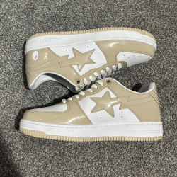 BP A Bathing Ape Bape Sta Low White Brown Mirror Surface review Lupita V 03