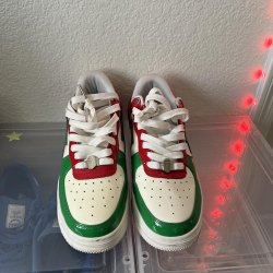 BP A Bathing Ape Bape Sta Low Red, white, and Green review Charles Graham 01