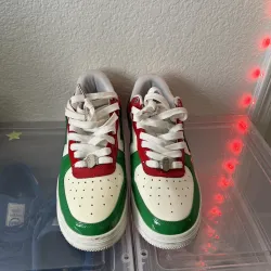 BP A Bathing Ape Bape Sta Low Red, white, and Green review Charles Graham 01