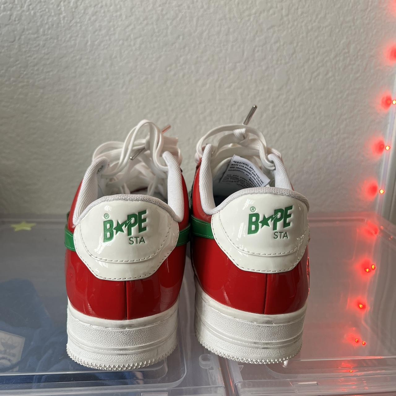 BP A Bathing Ape Bape Sta Low Red, white, and Green review Charles Graham 03