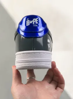 BP A Bathing Ape Bape Sta Low Lnk Blue Mirror Surface review Makda 01