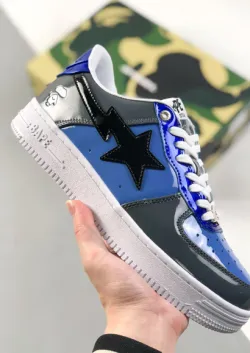 BP A Bathing Ape Bape Sta Low Lnk Blue Mirror Surface review Makda 03