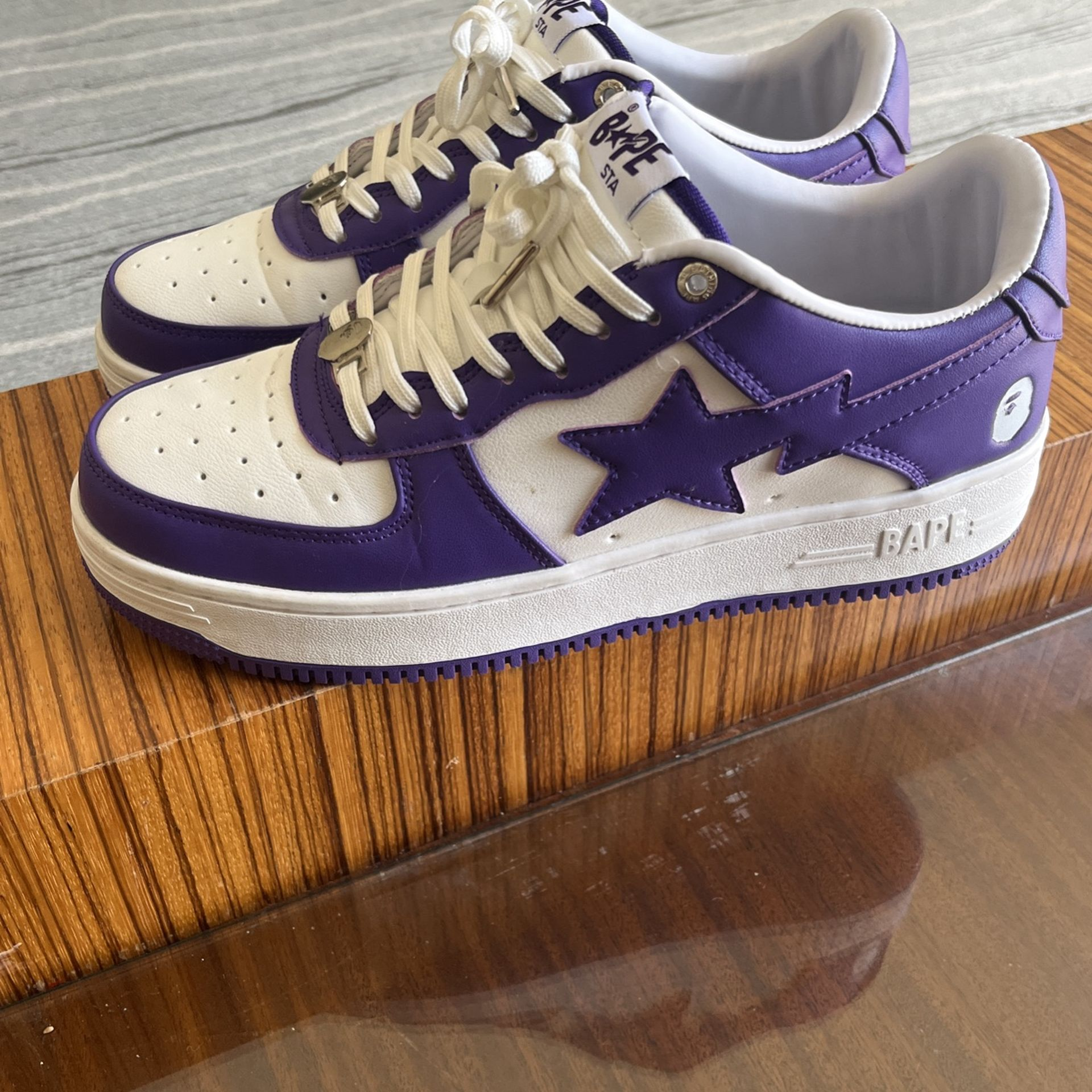 BP A Bathing Ape Bape Sta Low White Purple review Tran Duc Hiep 01