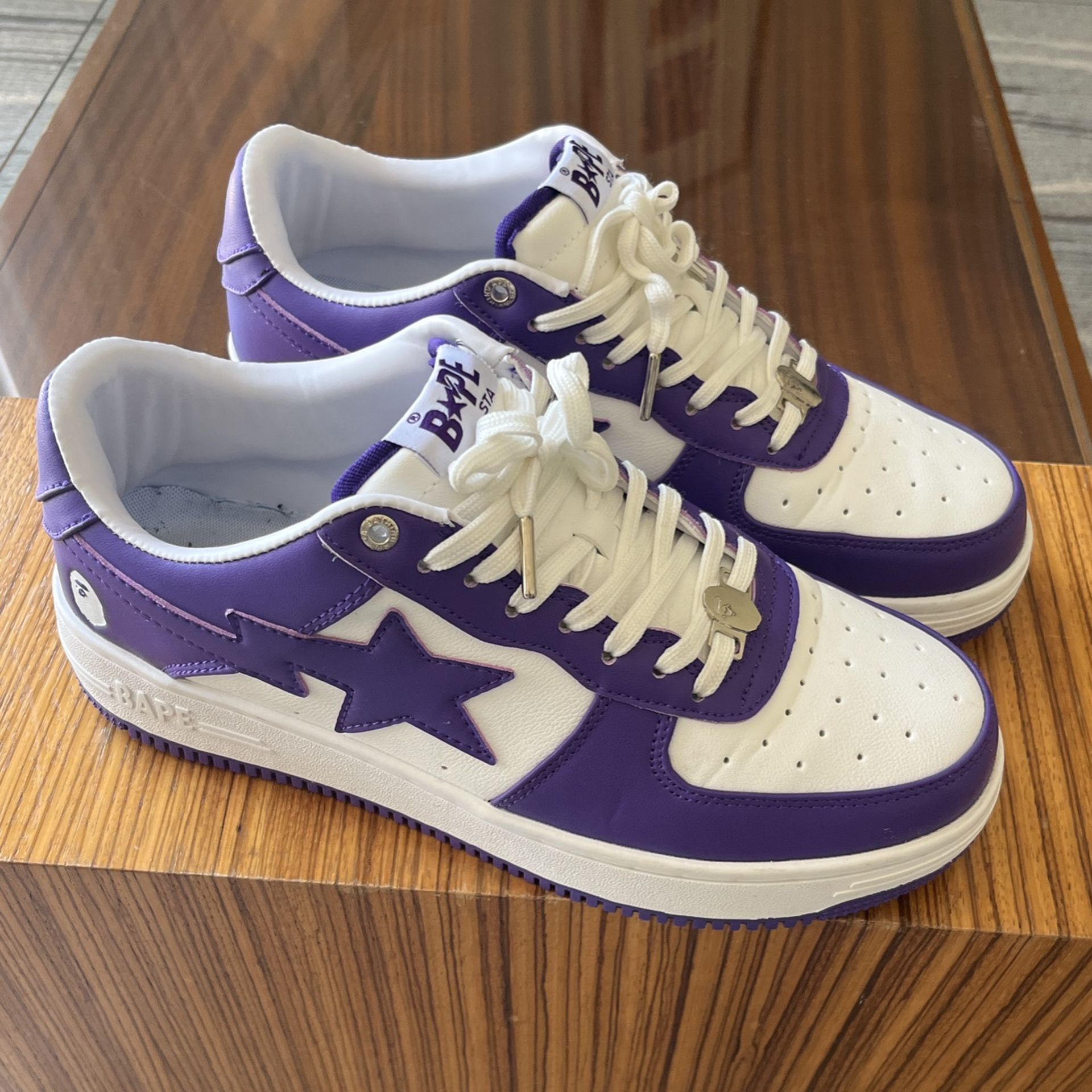BP A Bathing Ape Bape Sta Low White Purple review Tran Duc Hiep 02
