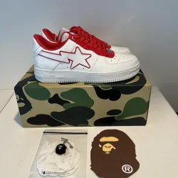 BP A Bathing Ape Bape Sta Low White Red Border review Marissa mungroo 01