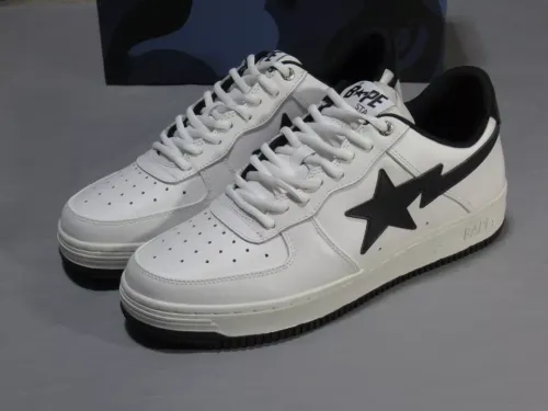 BP A Bathing Ape Bape Sta Low White And Black Tick review 