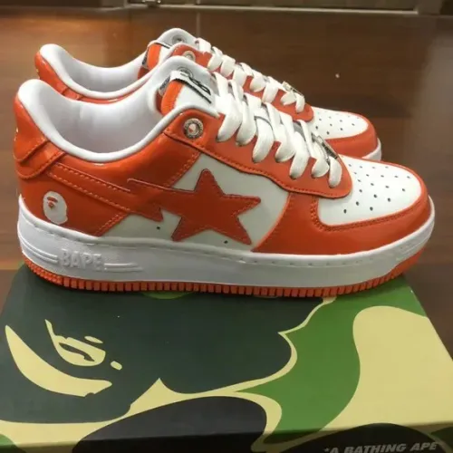 BP A Bathing Ape Bape Sta Low White Orange review 