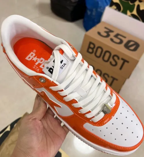 BP A Bathing Ape Bape Sta Low White Orange review 