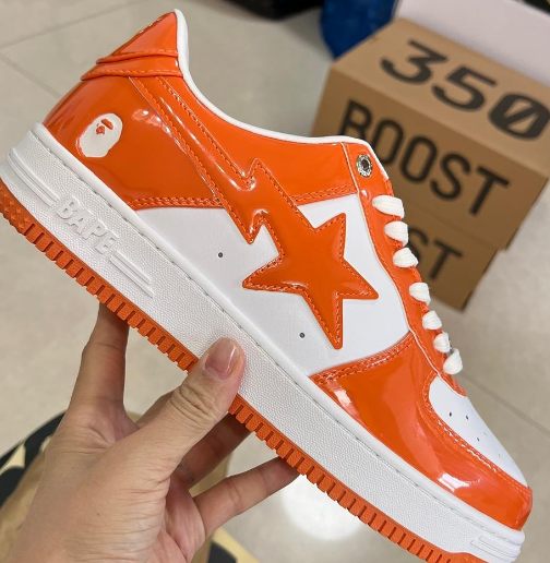 BP A Bathing Ape Bape Sta Low White Orange review Alexandra Corena. 02