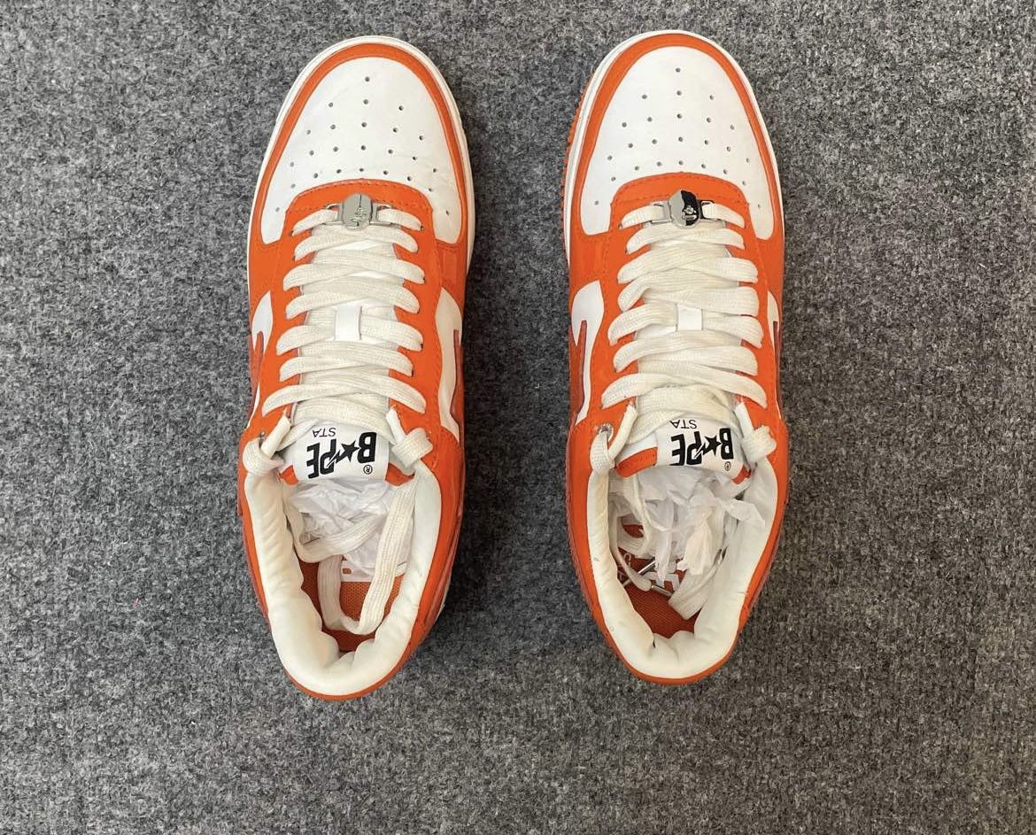 BP A Bathing Ape Bape Sta Low White Orange review Angel Sefiani 02