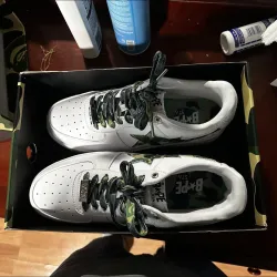 BP A Bathing Ape Bape Sta Low White Green Camouflage review Brent Penton 02