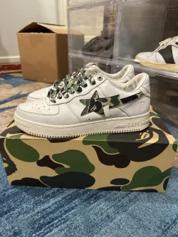 BP A Bathing Ape Bape Sta Low White Green Camouflage review Marcela