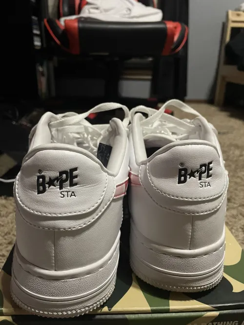 BP A Bathing Ape Bape Sta Low White Red Camouflage review 